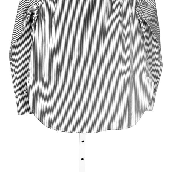 J. Crew Women's Blouse White Black Striped Button Long Sleeve Top Shirt Size 2 - Picture 8 of 8